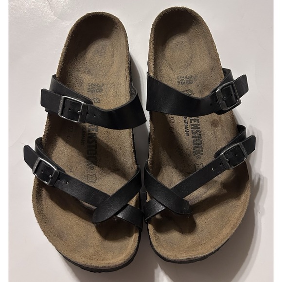 Birkenstock Shoes - Birkenstock Women's Mayari Black Birko-Flor Toe Loop Sandals Size 38 US L7 Reg